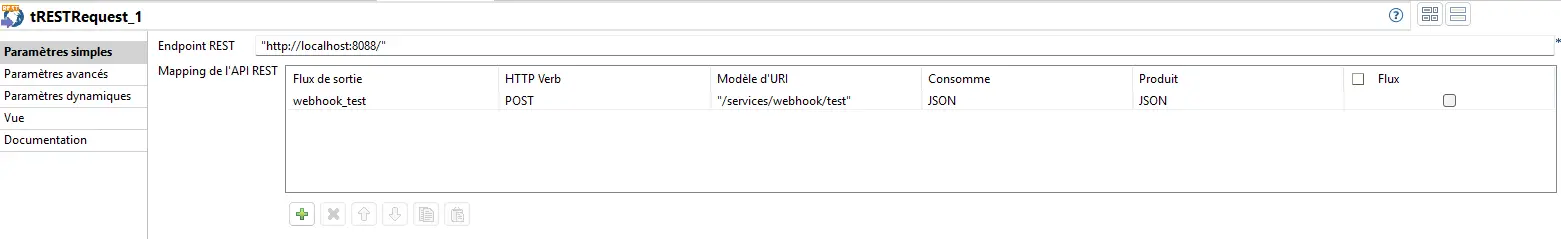 Configuration du flux