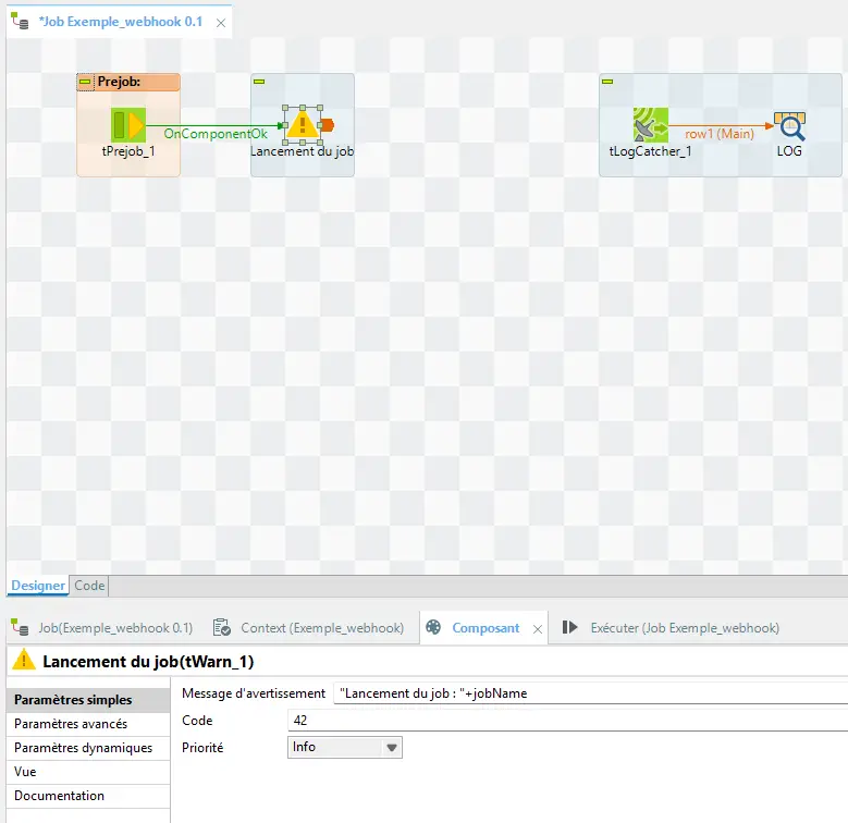 Instanciation des logs