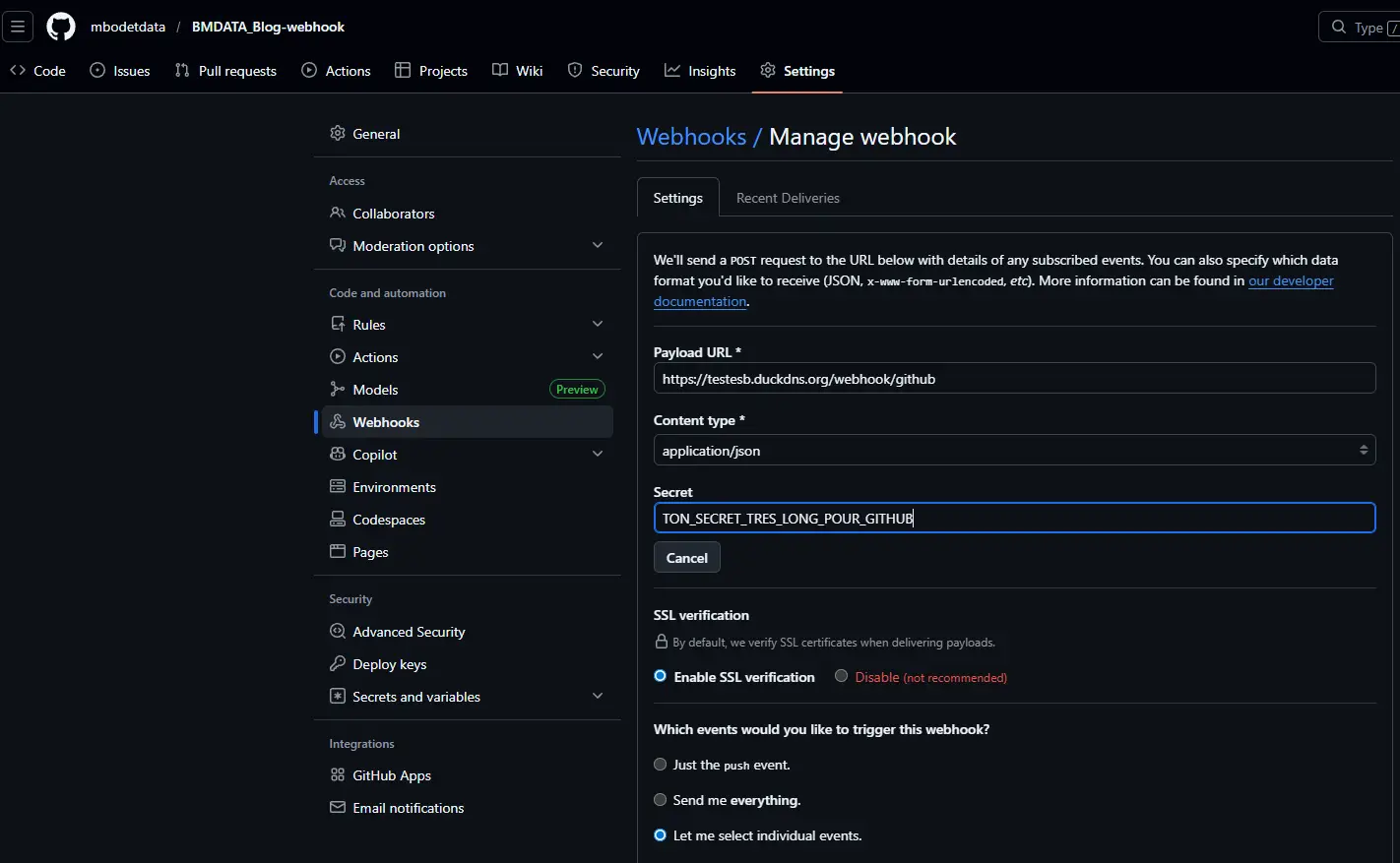 Configuration 1/2 github