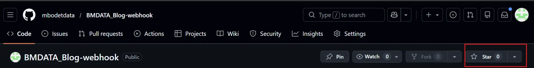 Ajouter une etoile sur github