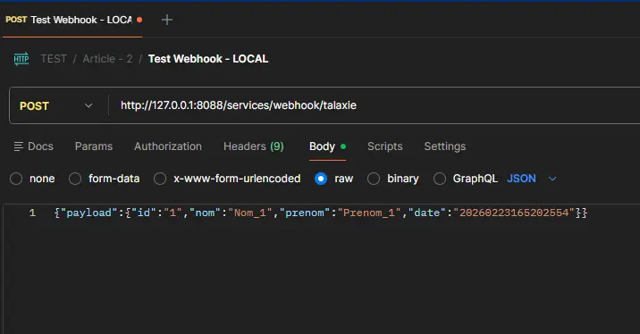 test 3 - Postman - Body