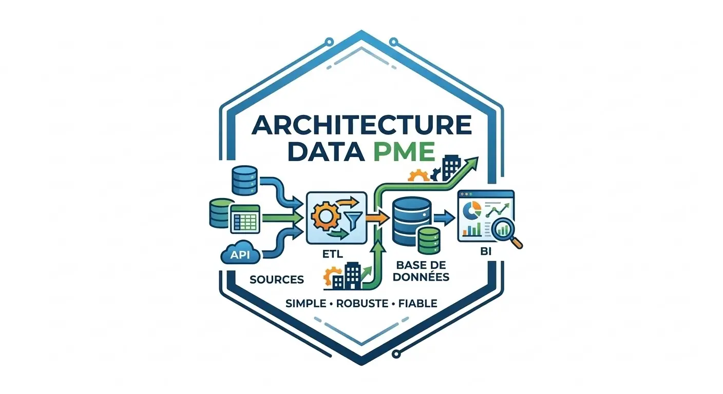 Architecture data simple pour PME : structurer un pipeline entre les sources, l’ETL et la BI