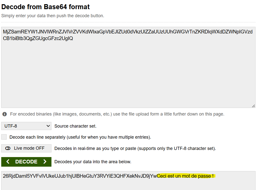 base64decode.org, décode ta chaîne