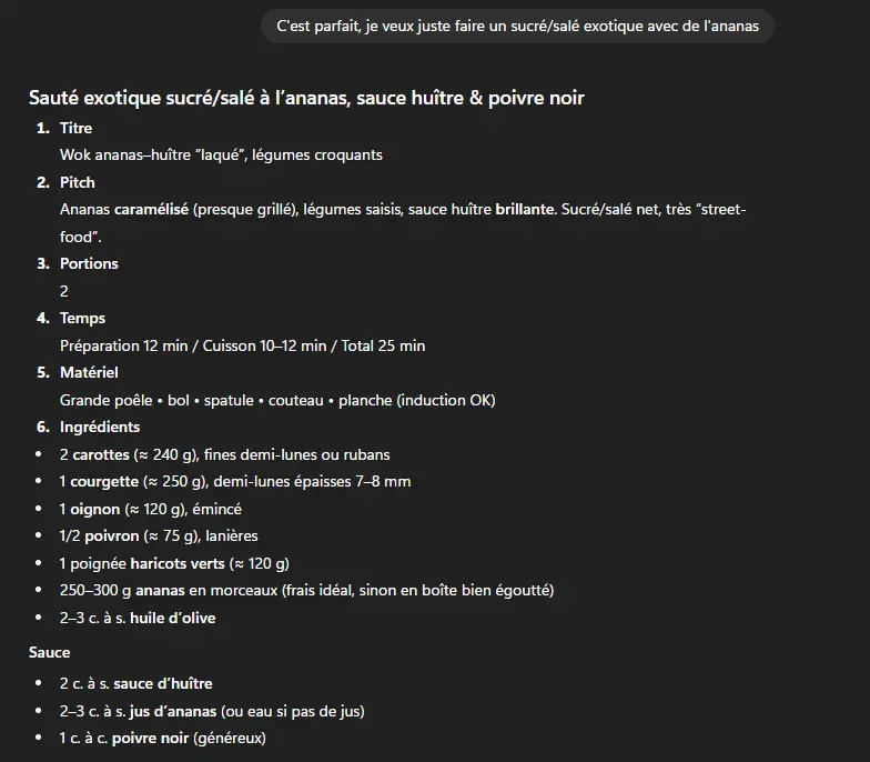 Utilisation du projet du chef GPTchebest